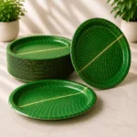 Premium Green Disposable Patravali Paper Plates