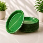 Premium Green Disposable Patravali Paper Plates